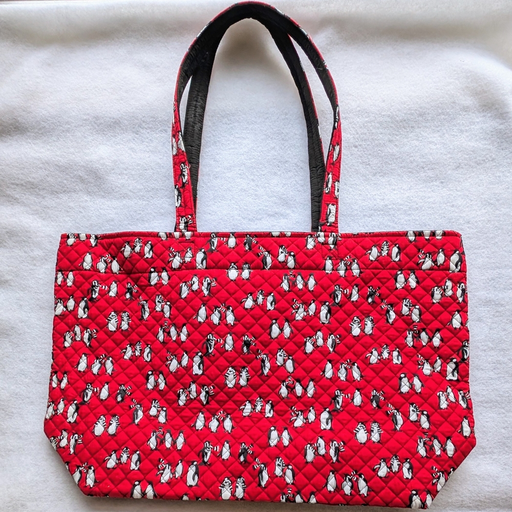Vera Bradley Playful Penguins Red Tote